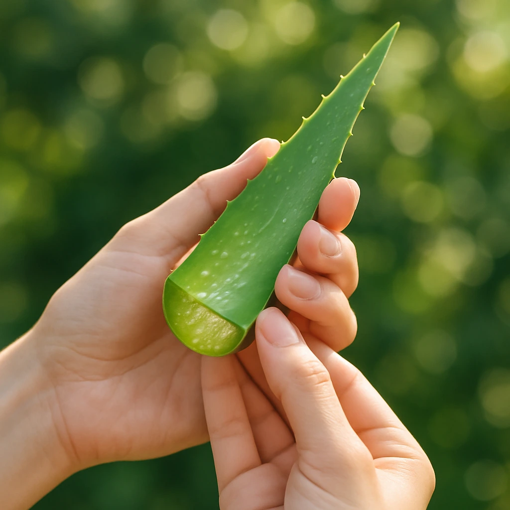 Natural beauty tip: aloe vera for glowing skin without makeup”