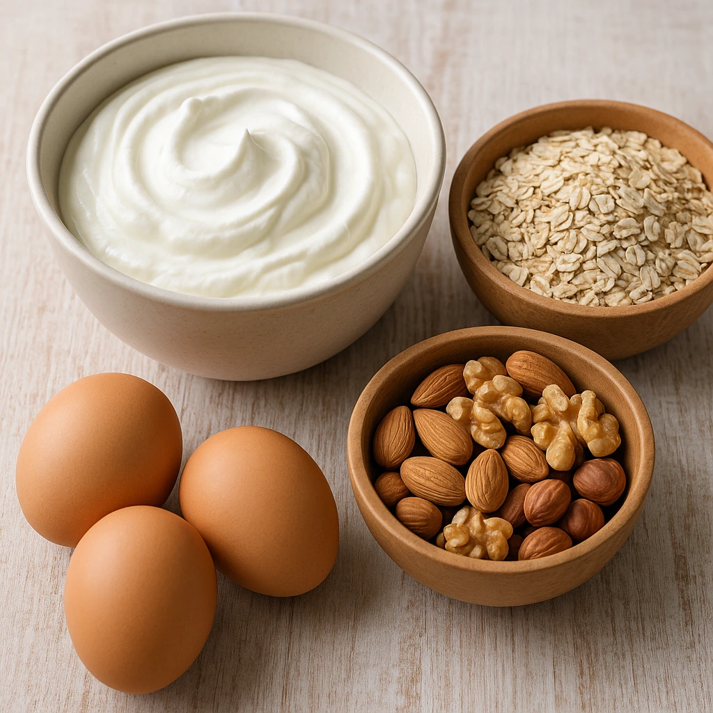 Healthy ingredients for high protein desserts