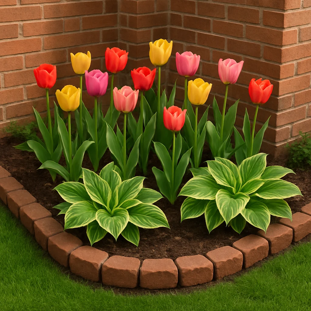 garden corner flower bed 