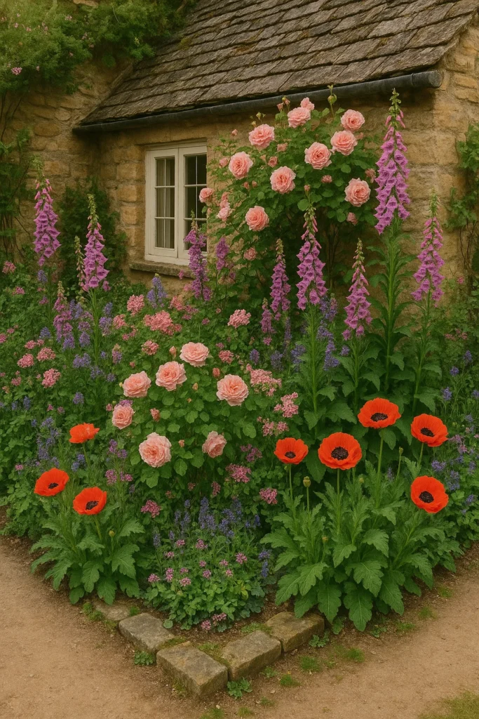 cottage garden corner flower