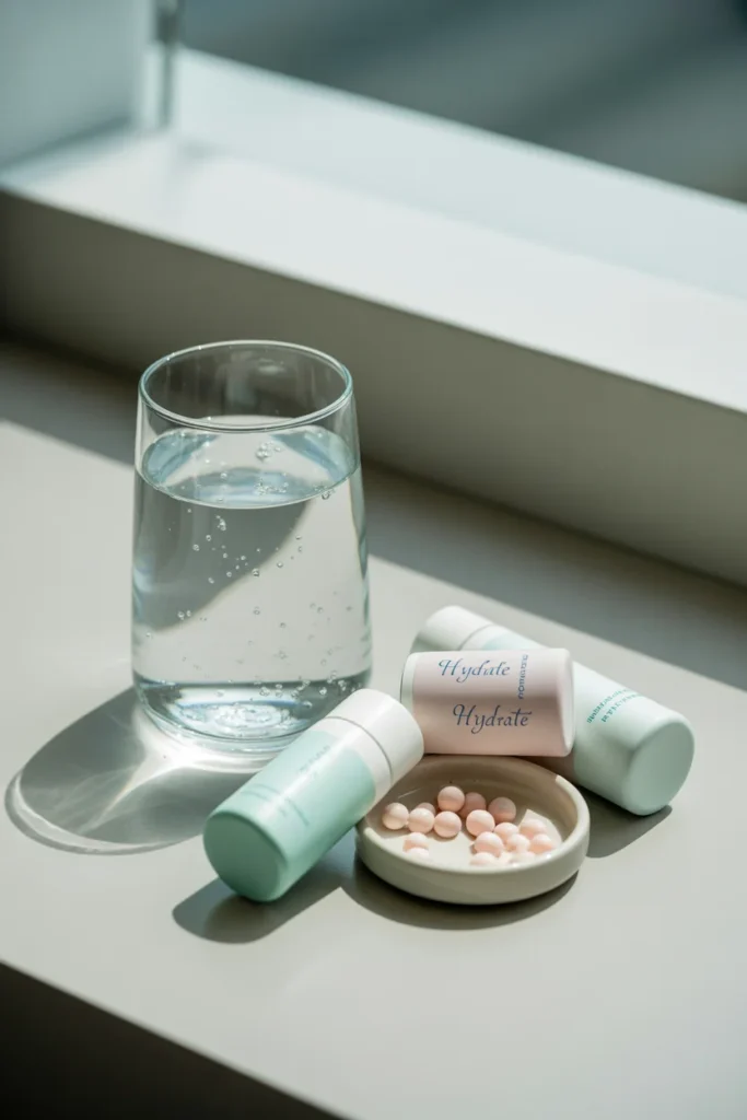 Water and skincare for hydration